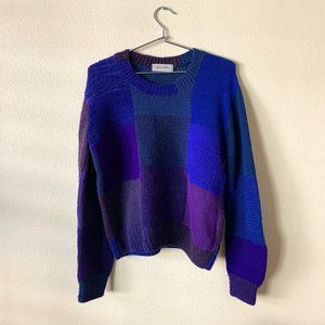 correll correll patchwork sweater / sz- m (fits m-l)